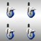 Service Caster 4 Inch 316SS Blue Poly Swivel 1-1/4 Inch Expanding Stem Caster Set Lock Brake SCC-SS316TTLEX20S414-PPUB-BLUE-114-4 - alternate 1